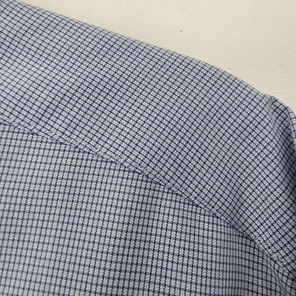 Ralph Lauren Blake blue small check plaid long sleeve button front shirt size XL - Picture 3 of 6